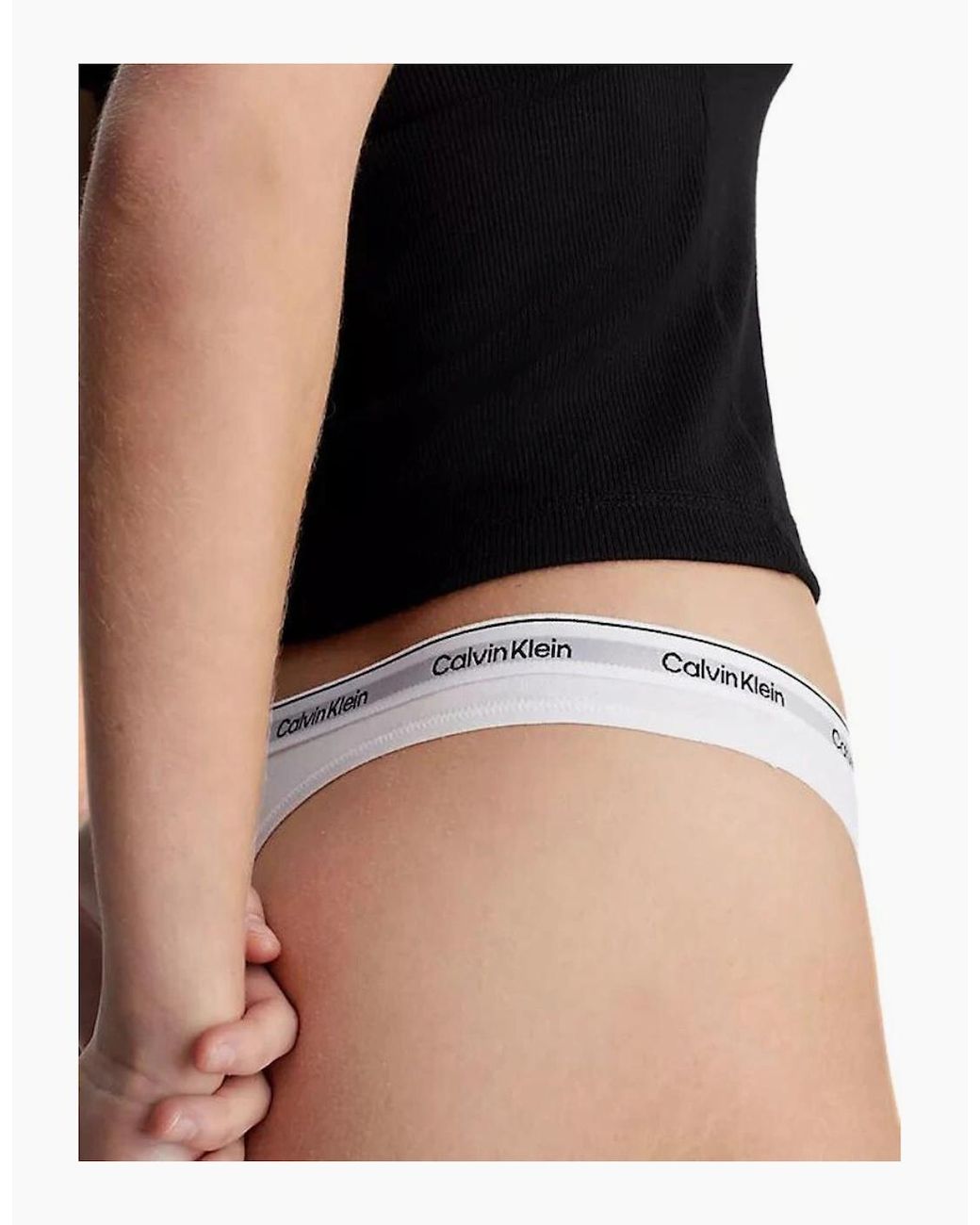 Calvin Klein White 3-Pack Modern Logo Thongs