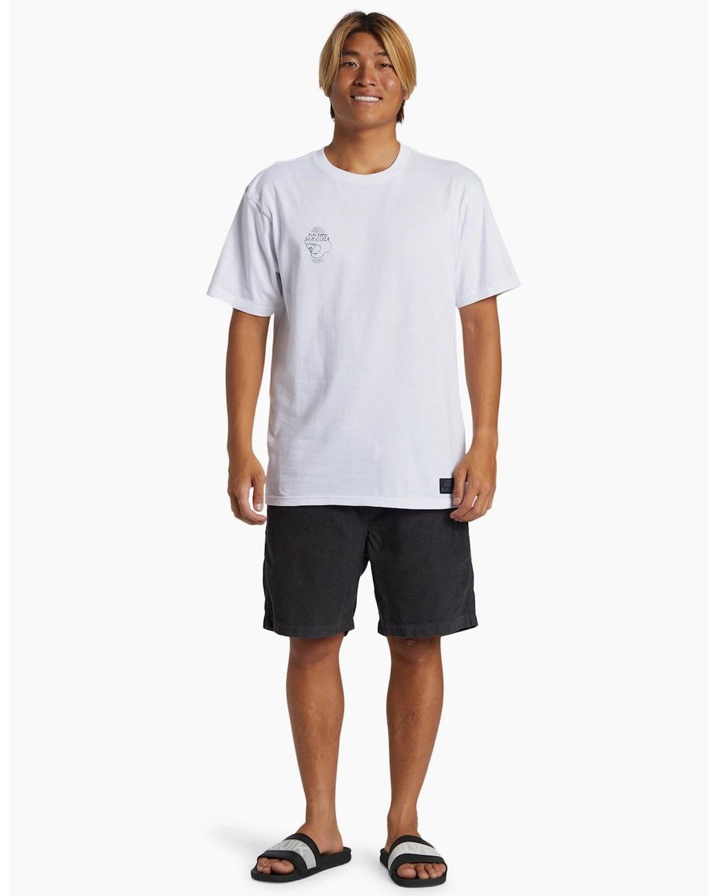 Quiksilver White Alex Kopps Can Graphic Print Short Sleeve T-Shirt for men