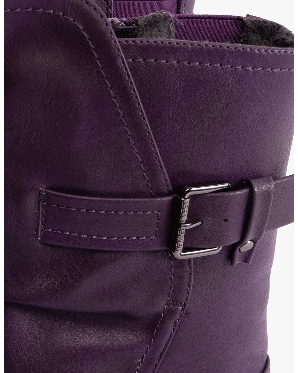 Heavenly Feet Purple Hannah4 Mid-Calf Boots