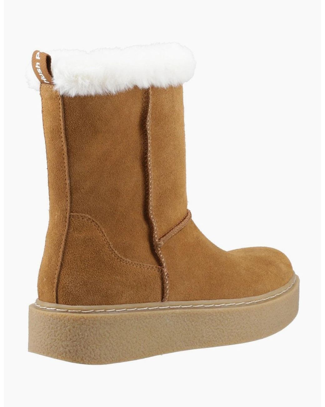 Hush Puppies Brown Becca Mid Boot Mid Calf Boots Tan