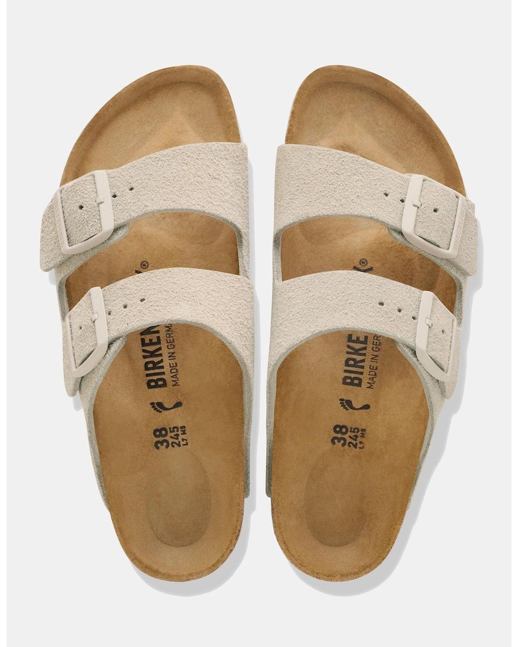 Birkenstock Arizona Natural Suede Leather Sandals