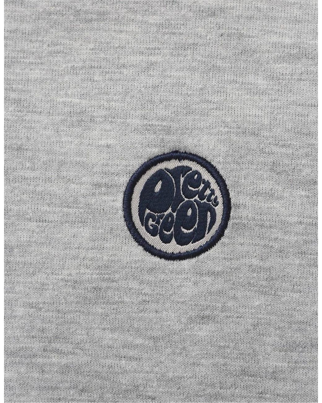 Pretty Green Gray Regular Fit Crew Neck T-Shirt for men