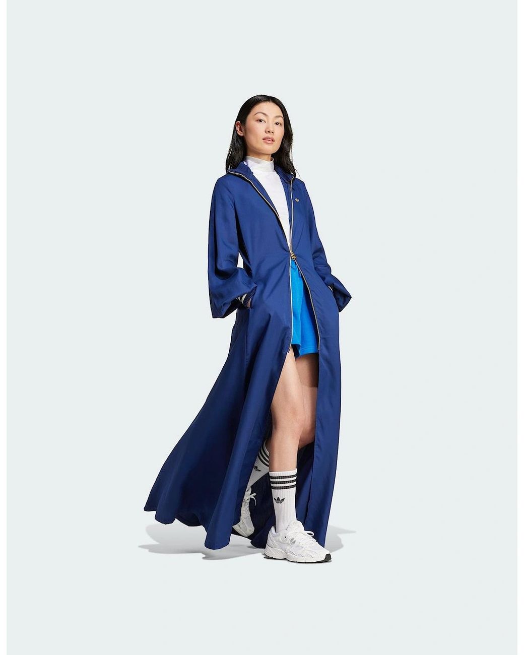 Adidas Blue Originals Premium Satin Dress Dress