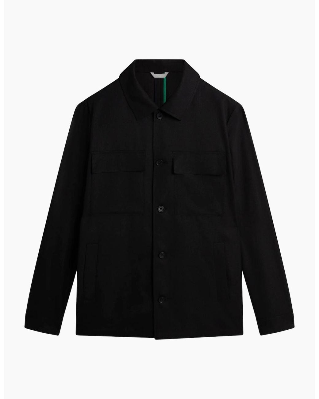 Ted Baker Black Selwynj Lightweight Wool Blend Jacket for men