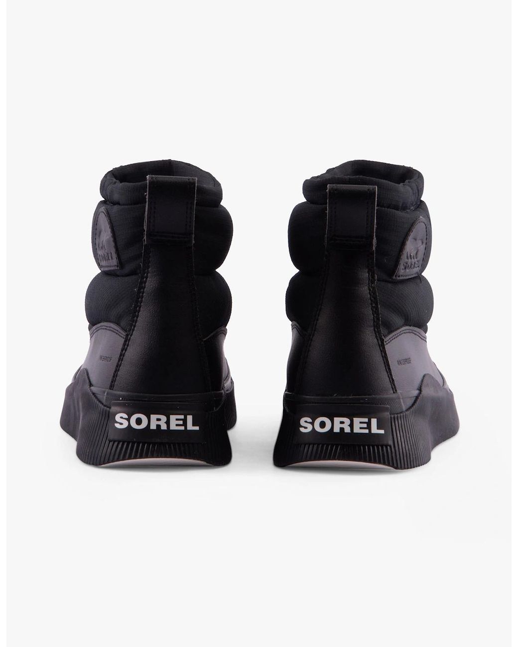 Sorel Black Out N About Iv Puffy Ankle Low Heeled Ankle Boots