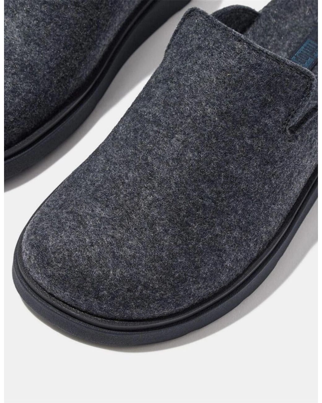 Fitflop Blue Gen-Ff Felt Mule Slippers