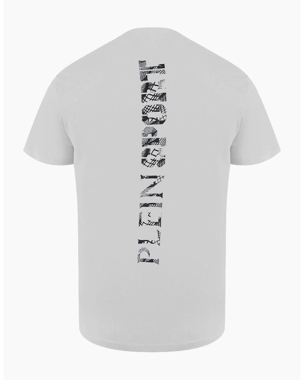 Philipp Plein White Plein Sport Scratch Logo T-Shirt