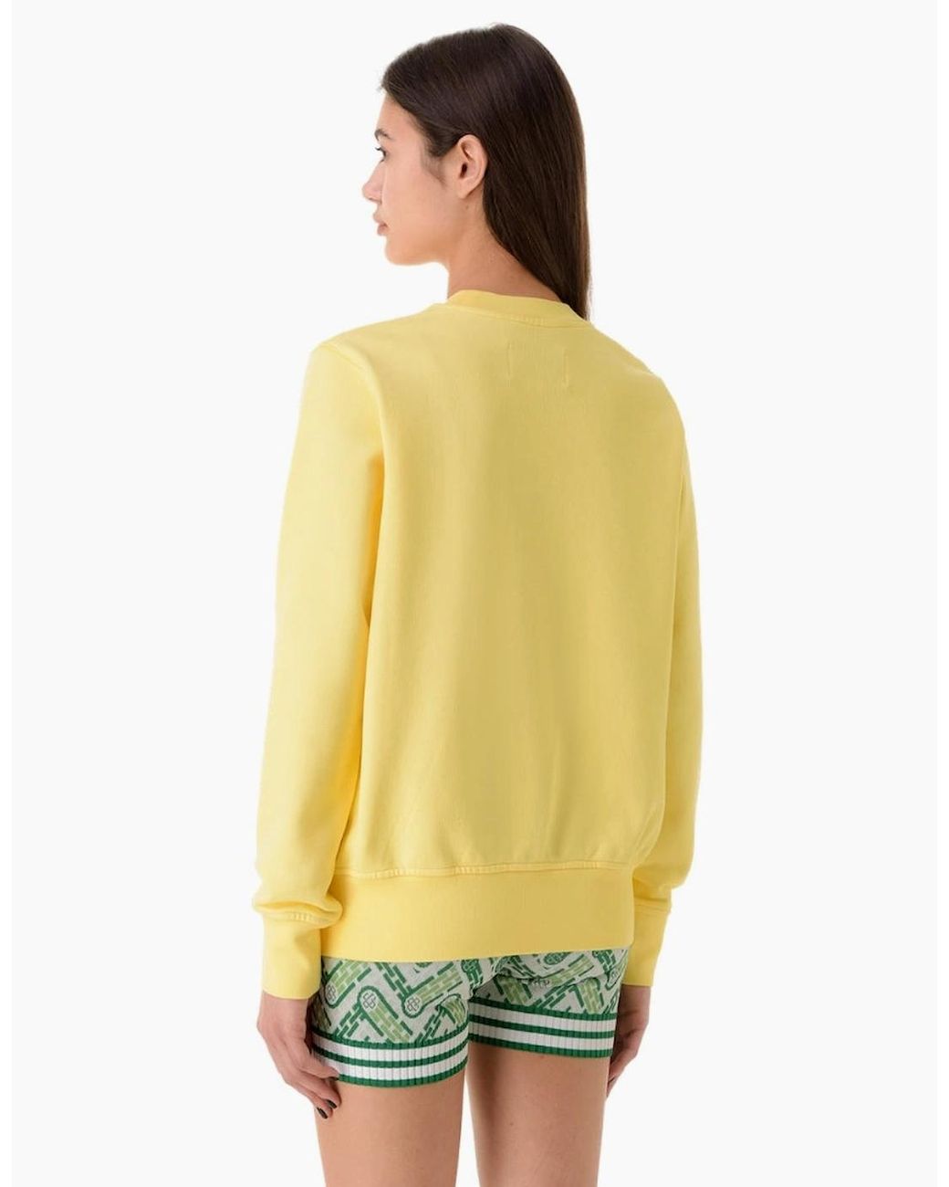 Casablanca Yellow Embroidered Sweatshirt Enoshima Beach Sweatshirt