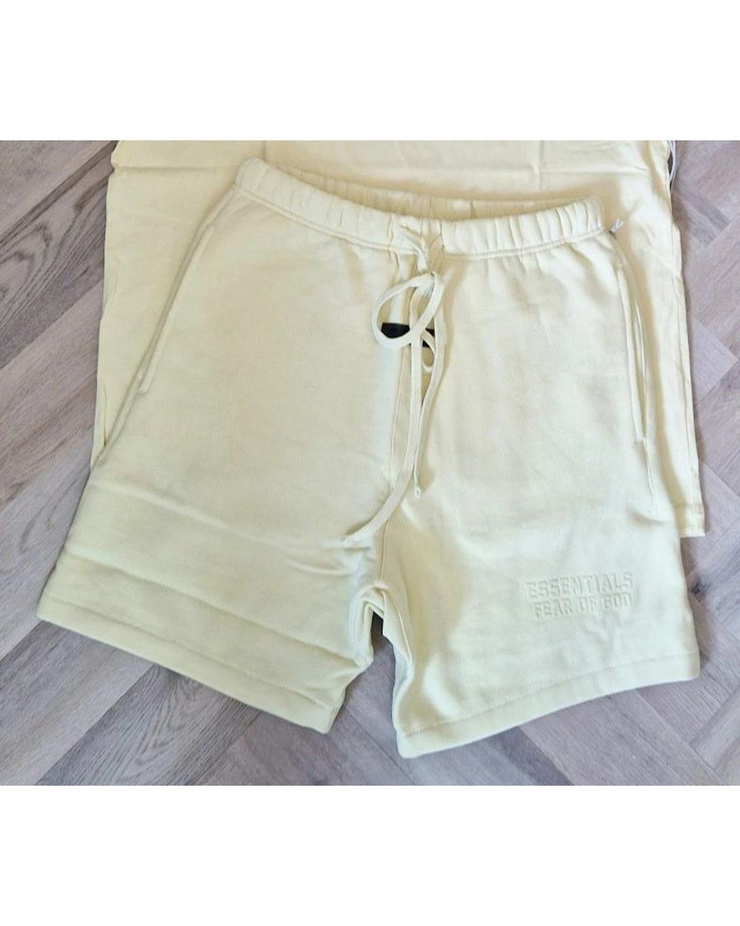 Fear Of God Green Fog Essentials Shorts Lemon for men