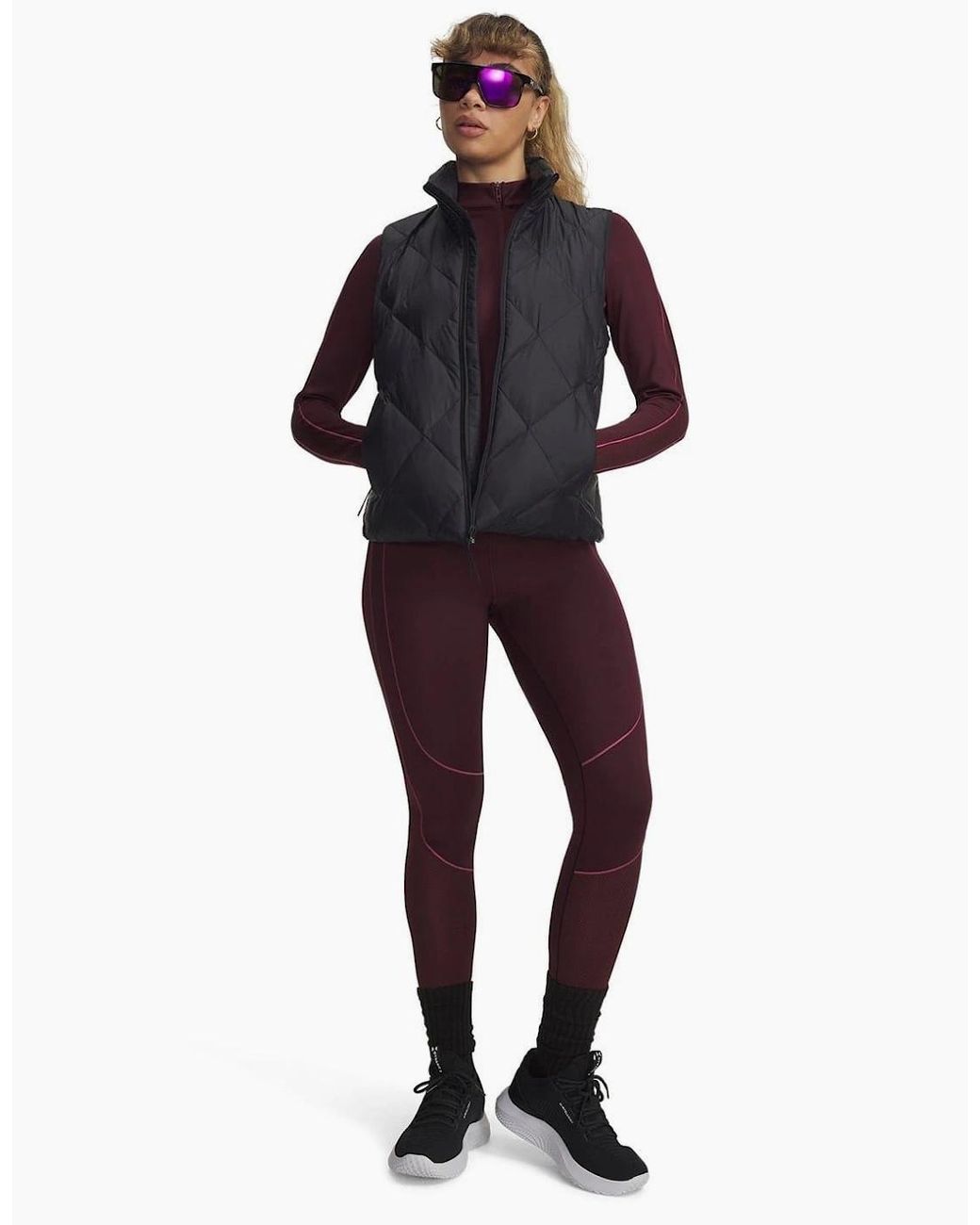 Under Armour Purple Textured Shapewear Leggings