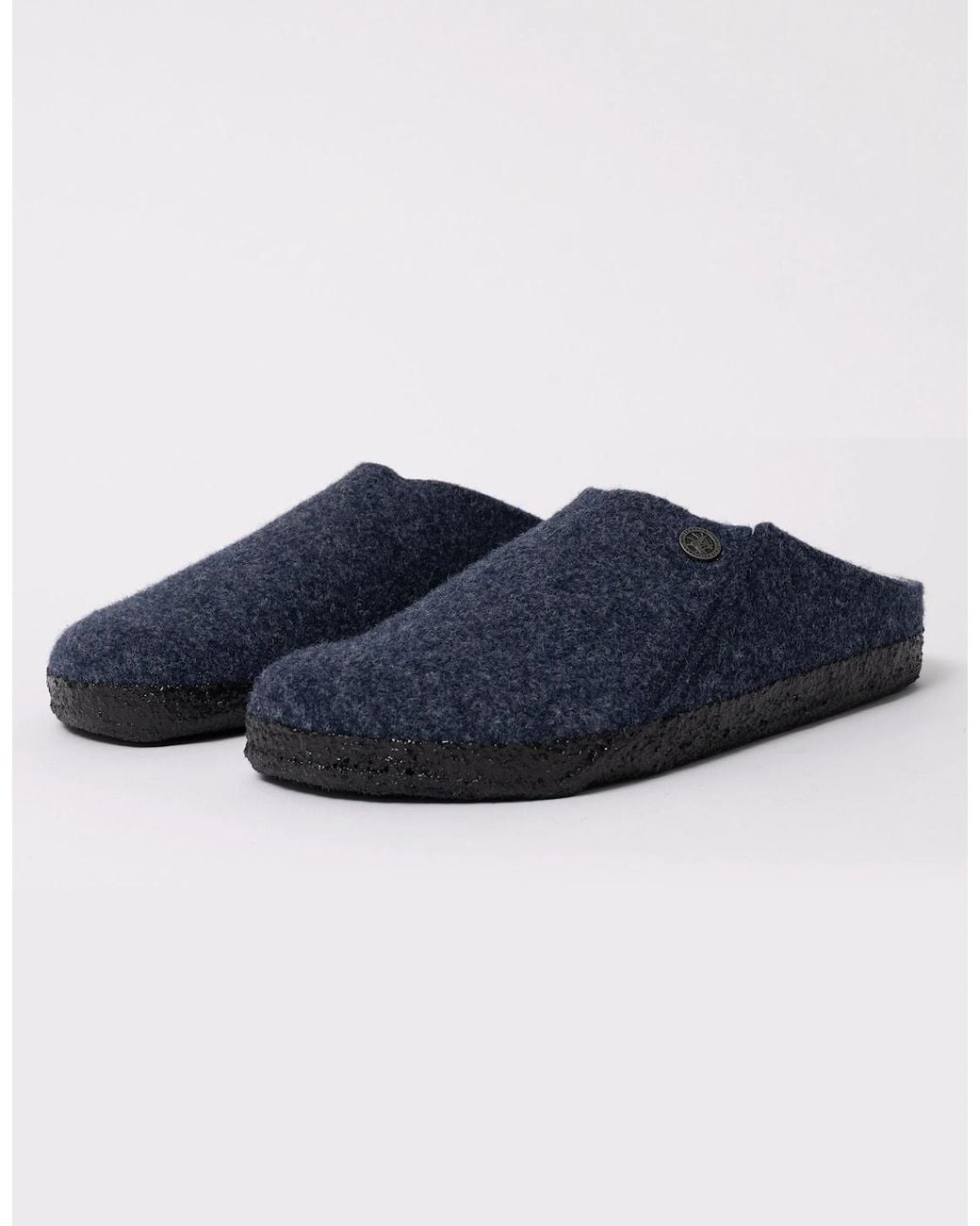 Birkenstock Clogs Blue Anatomically Shaped Cork-Latex Footbed (Shearling Footbed) Upper: Wool Felt Footbed Lining: Shearling Sole: Latex Details: C
