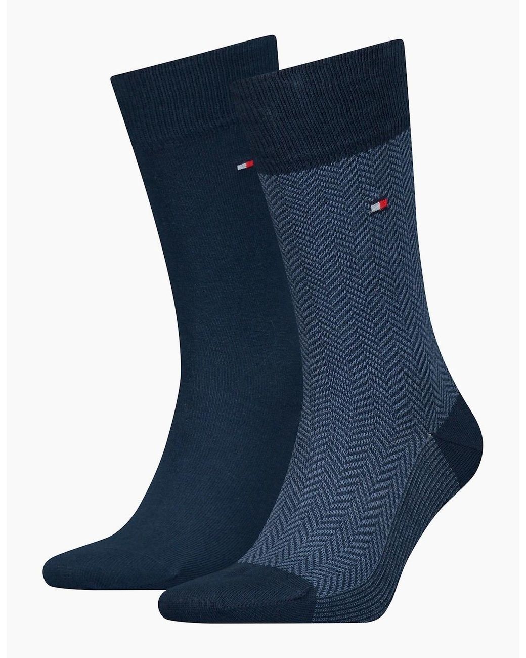 Tommy Hilfiger Blue 2-Pack Herringbone Pattern Socks for men