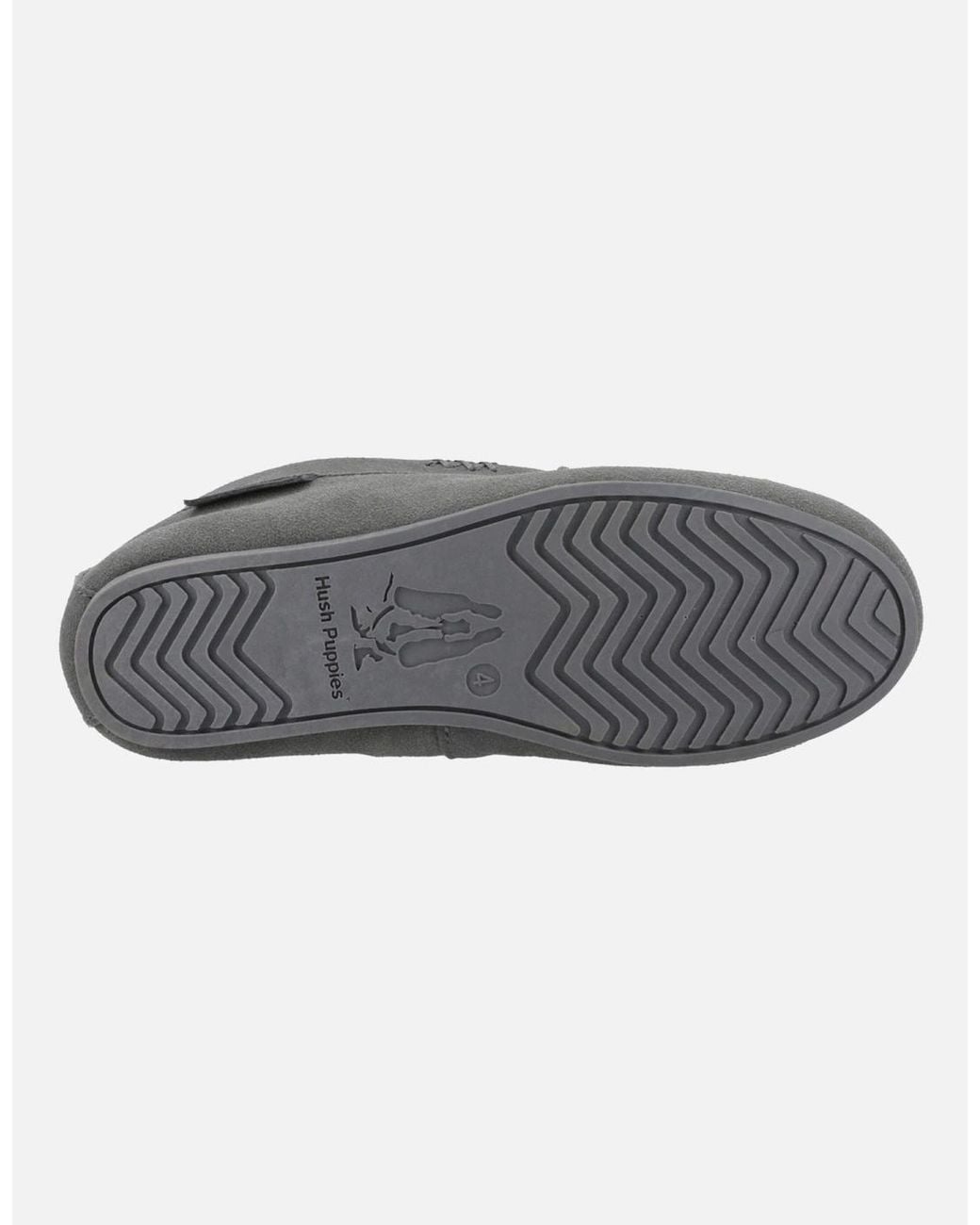 Hush Puppies Gray Annie Mocassin Suede Slippers