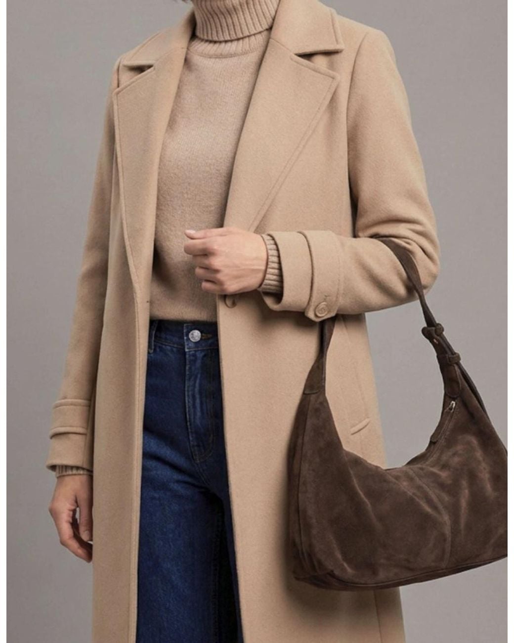 Elie Beaumont Brown Slouch Shoulder Bag