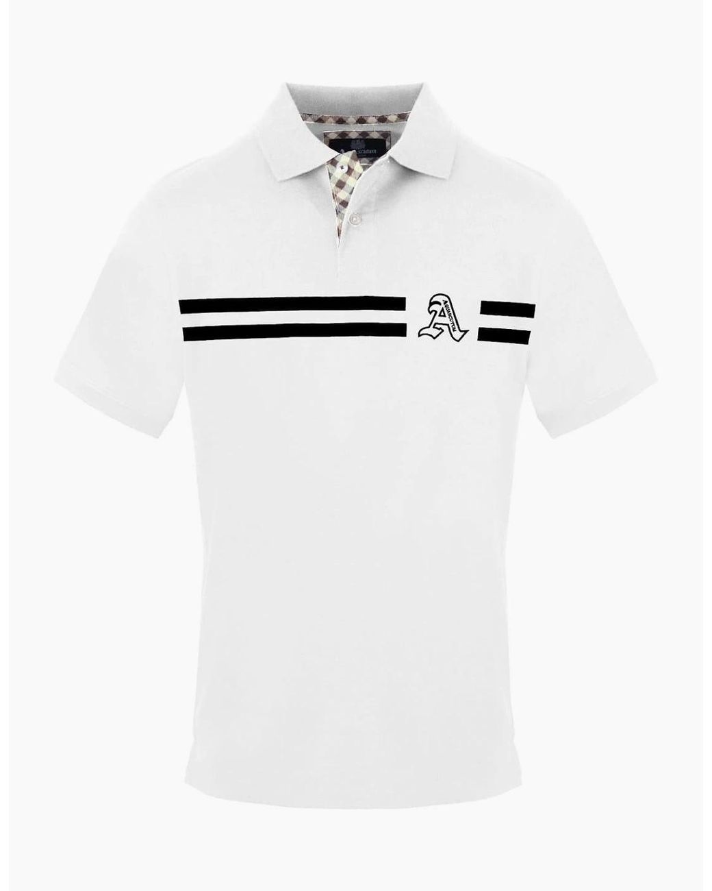 Aquascutum White Collared Neck Short Sleeve Polo Shirt for men