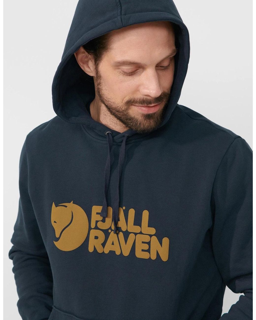 Fjallraven Blue Logo Hoodie for men