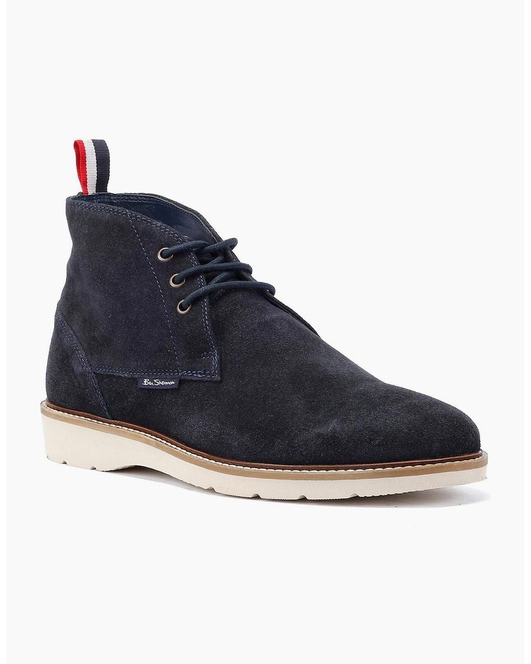 Ben Sherman Blue Hampton Suede Boots for men