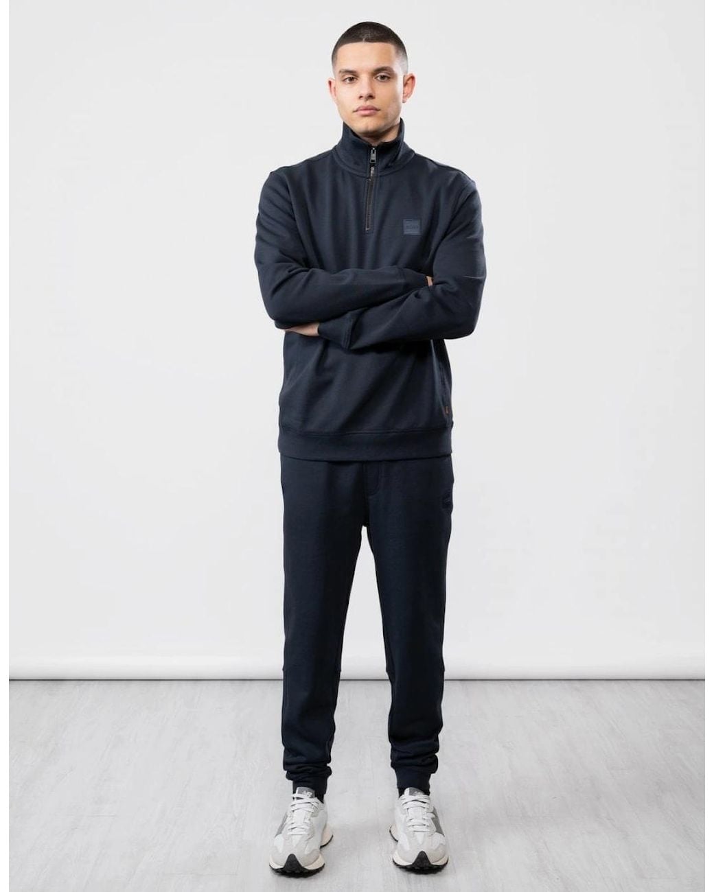 Boss Blue Boss Zetrust 1/4 Zip Sweatshirt for men