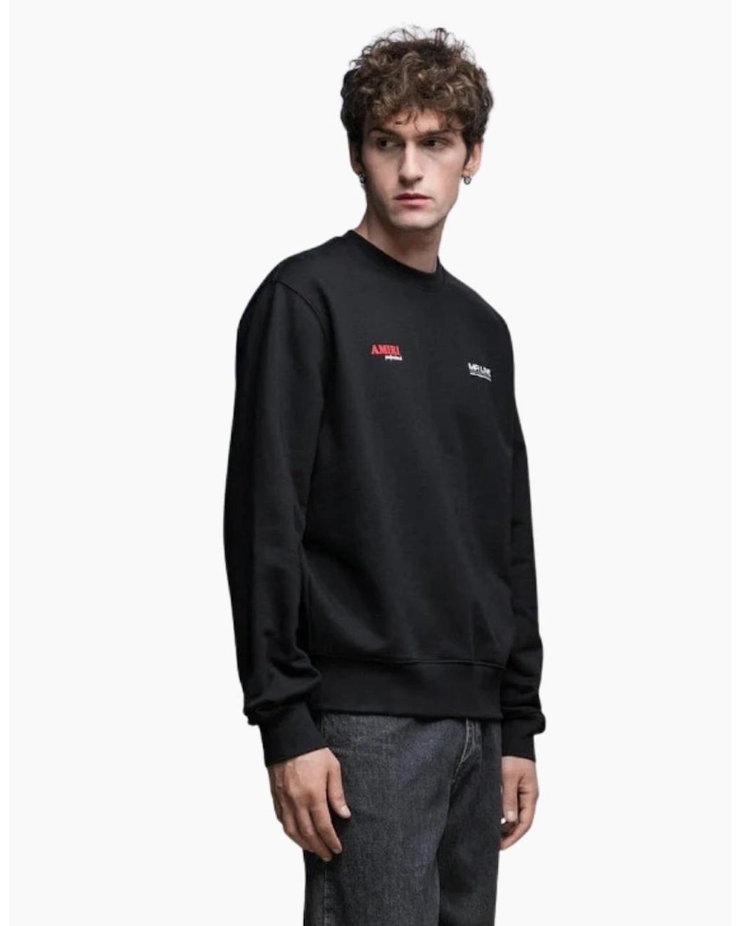 Amiri Black Drum Machine Crewneck Jumper for men