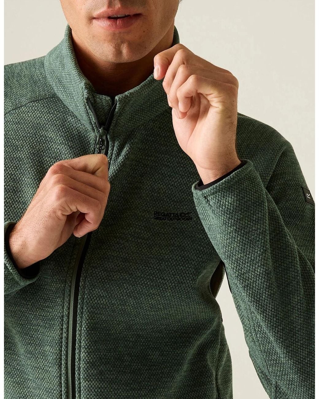 Regatta Green Harrow Full Zip Fleece Jacket for men
