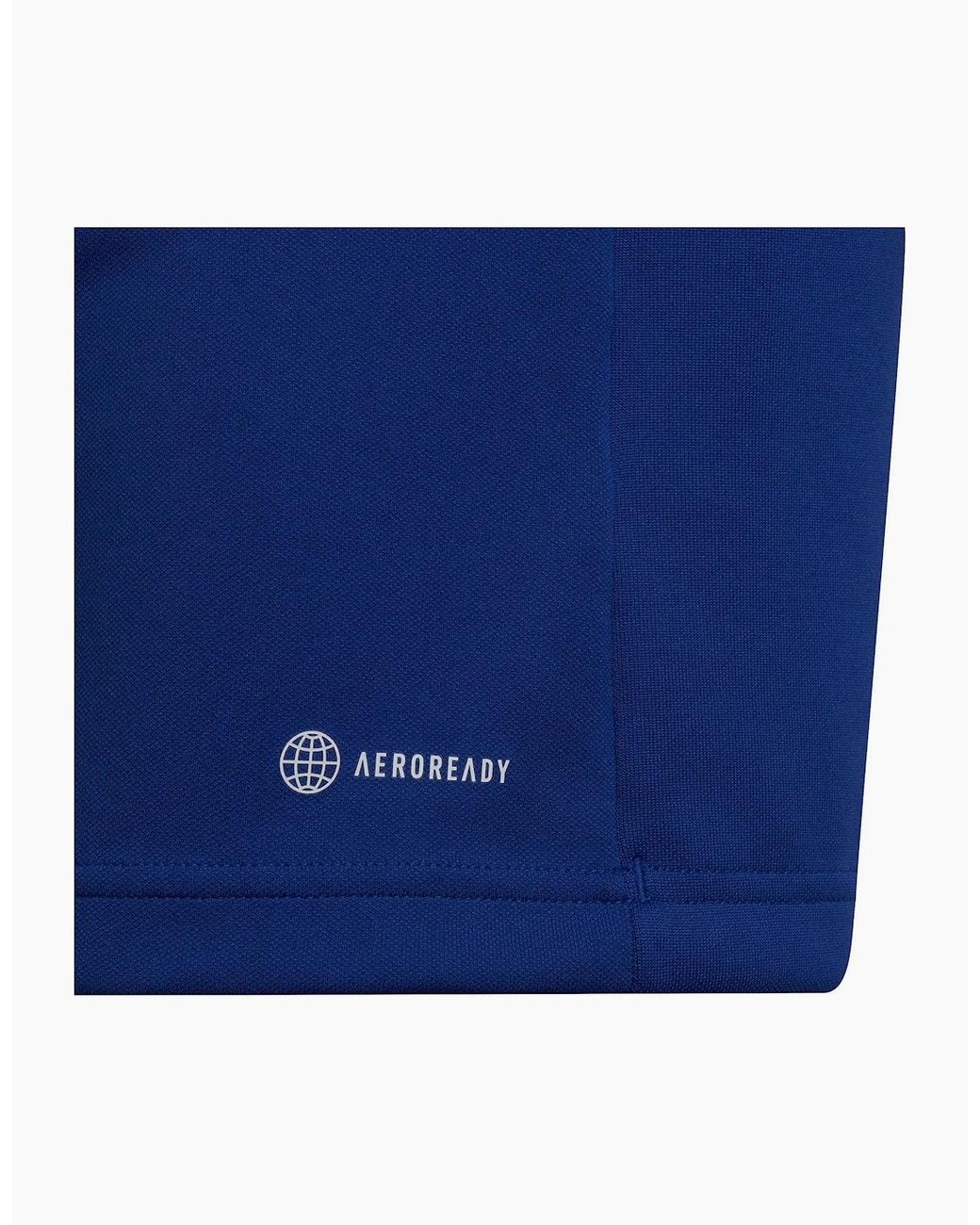 Adidas Blue Bold Logo Zip Neck High Collar Long Sleeve Athletic Top