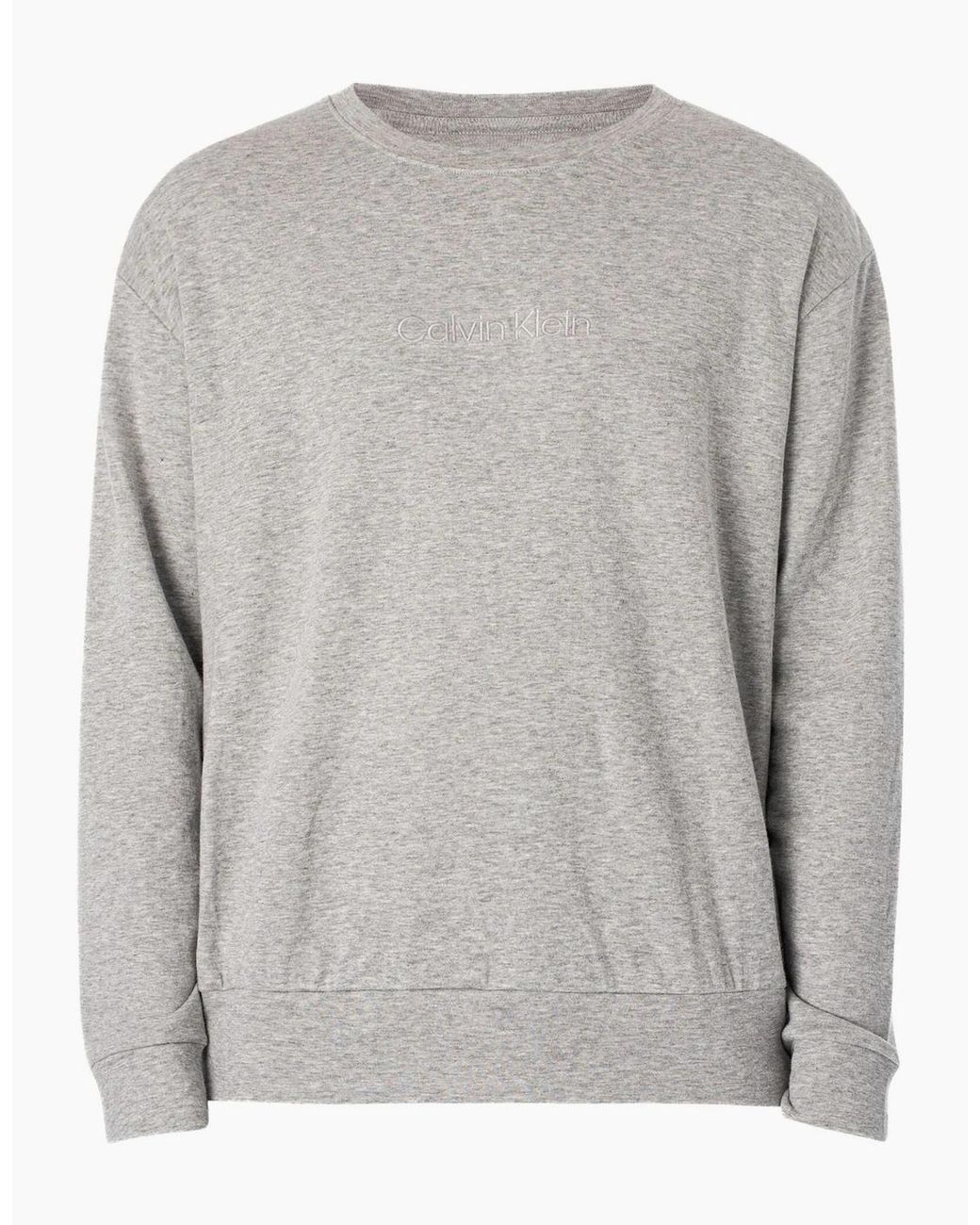 Calvin Klein Gray Modern Terry Sweatshirt, Heather for men