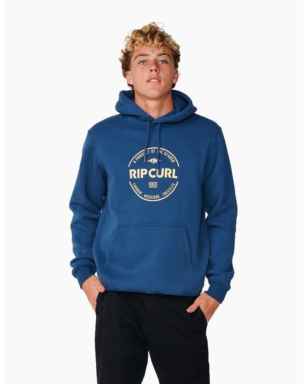Rip Curl Blue Rip Curl Staple Hoodie for men