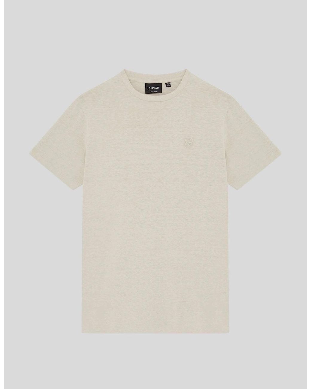 Lyle & Scott White Linen Blend T-Shirt for men