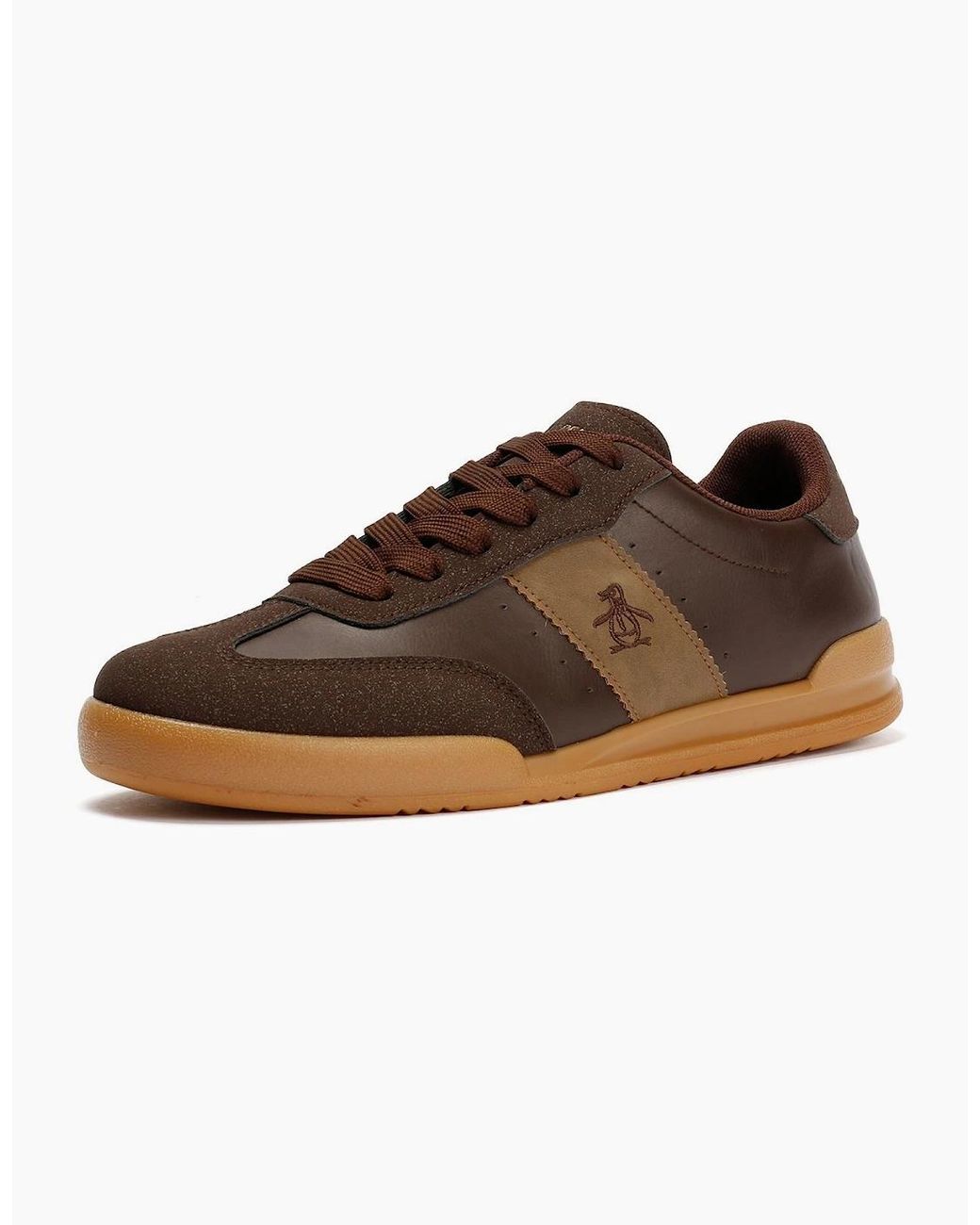 Original Penguin Blue Penguin Giovanni Chocolate Trainers for men