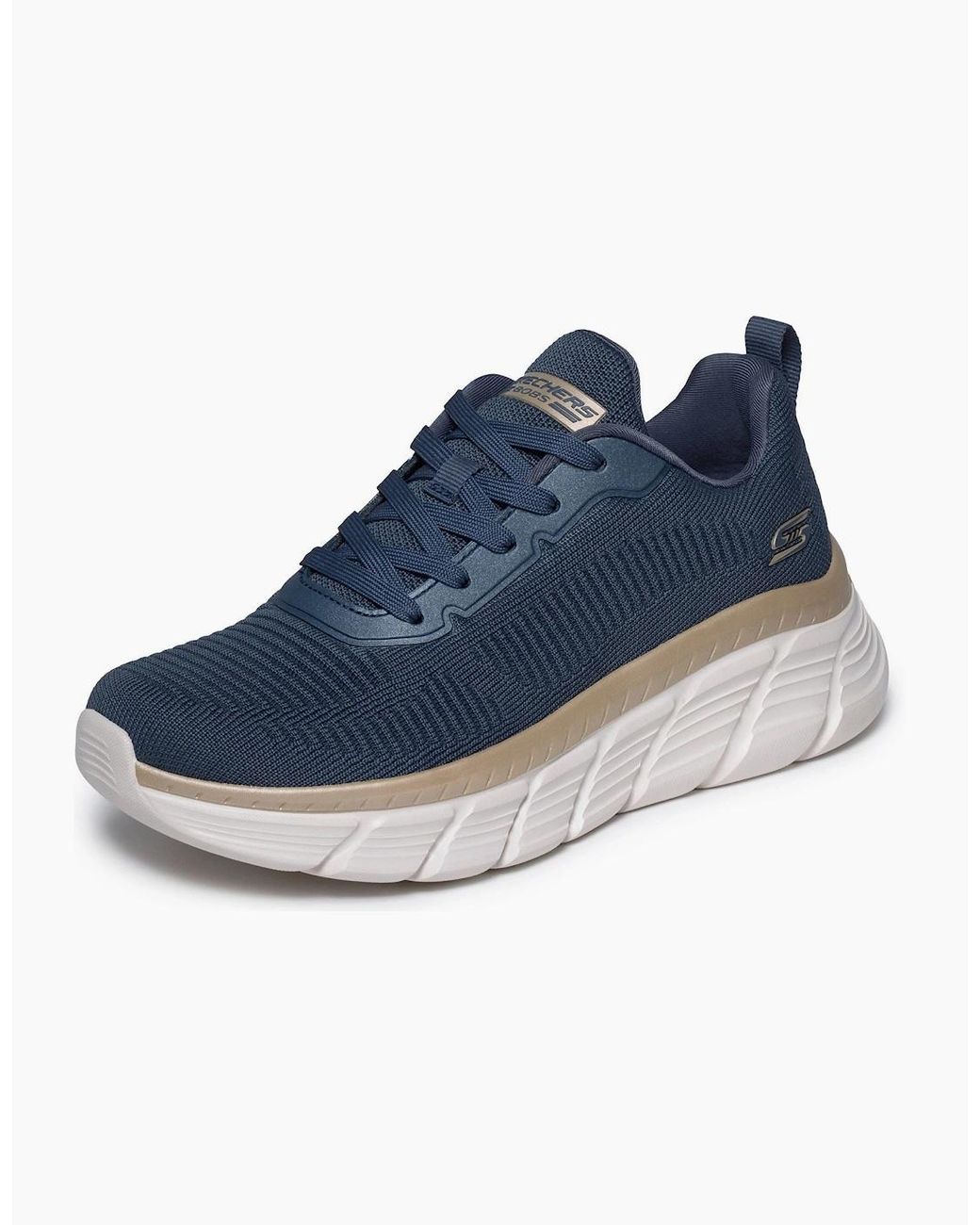 Skechers Blue Bobs B Flex Hi Flying Textile Trainers