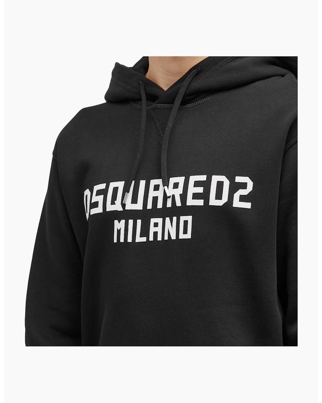 DSquared² Black Milano Logo Cool Fit Hoodie for men