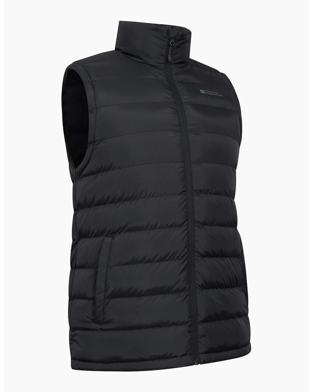 Mountain Warehouse Black Seasons Faux Fur Lined Padded Gilet for men