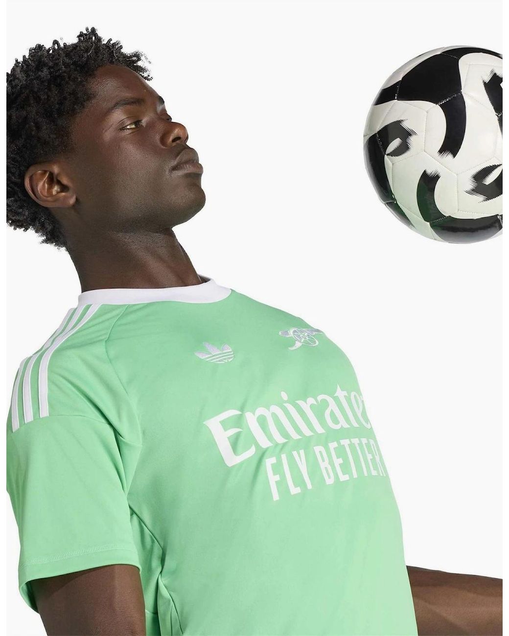 Adidas Green Afc 3 Goalkeeper Wordmark Crew Neck Jersey for men