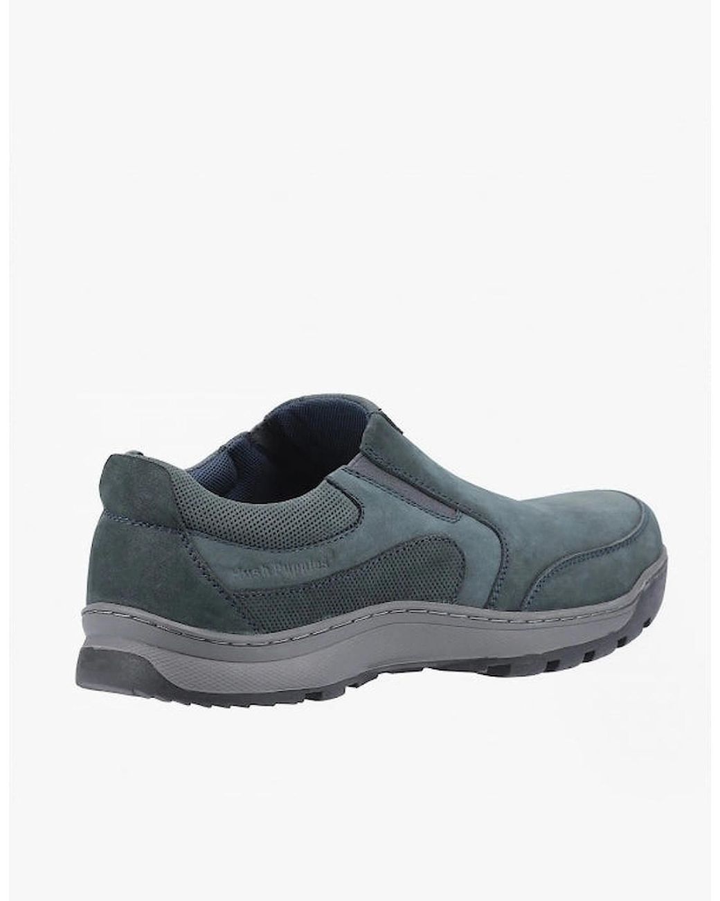 Hush Puppies Gray Jasper Leather Slip On Shoes for men