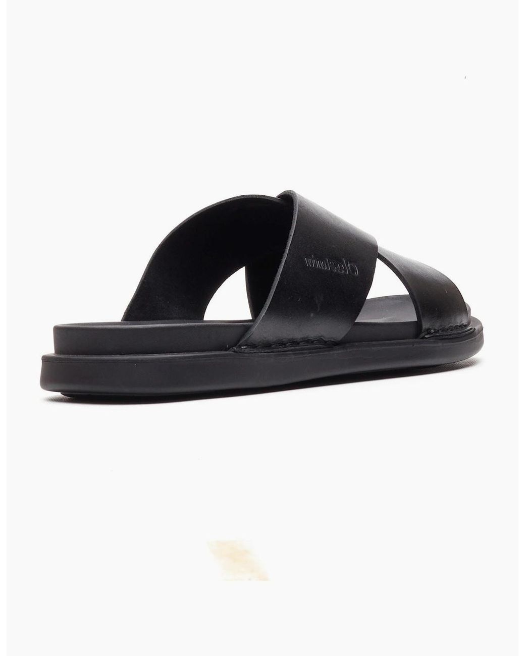 Base London Black London Drift Leather Sandals for men