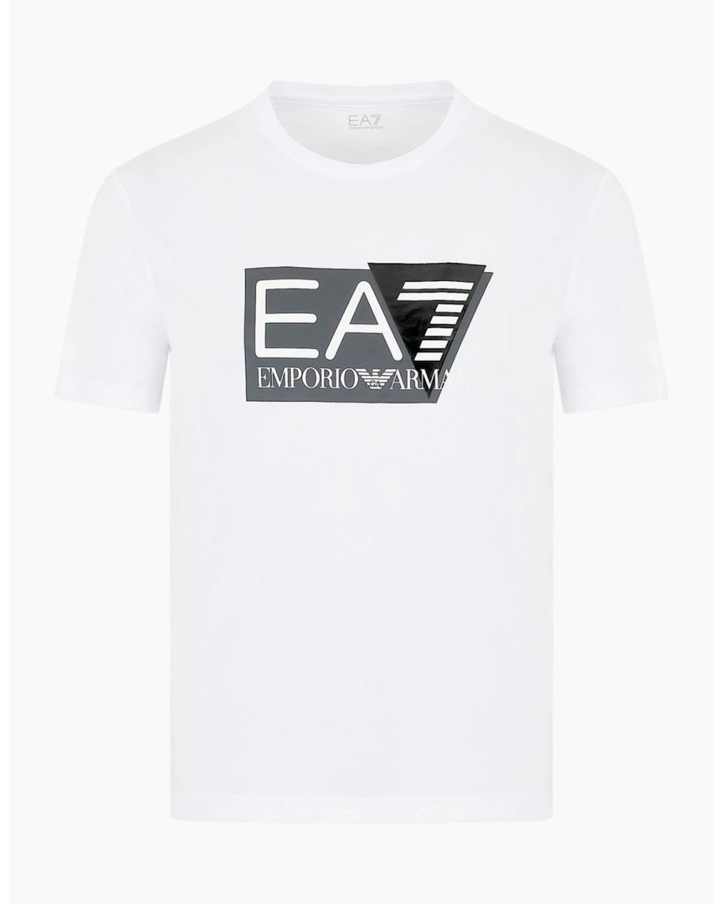 Armani White Ea7 3Dpt81 T Shirt Emporio Short Sleeve Casual Cotton Tee Top for men