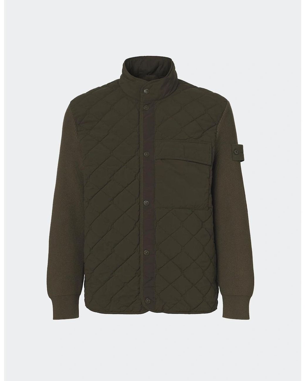 Stone Island Green Quilted 4100016 Jacket for men
