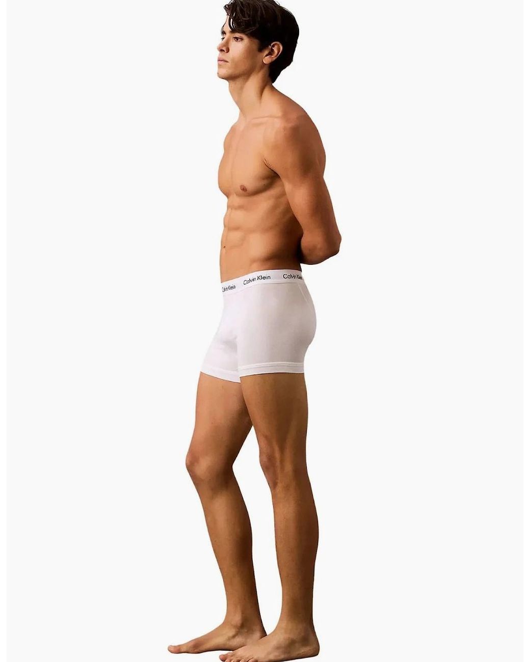 Calvin Klein Gray 3-Pack Icon Cotton Stretch 'Relaxed Dart' Boxer Trunks for men