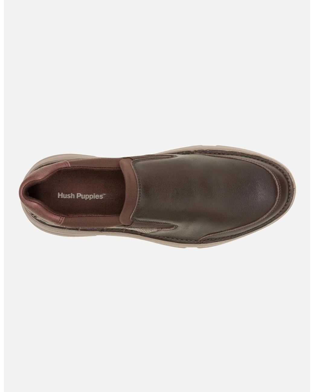 Hush Puppies Brown Baylor Leather Loafers for men