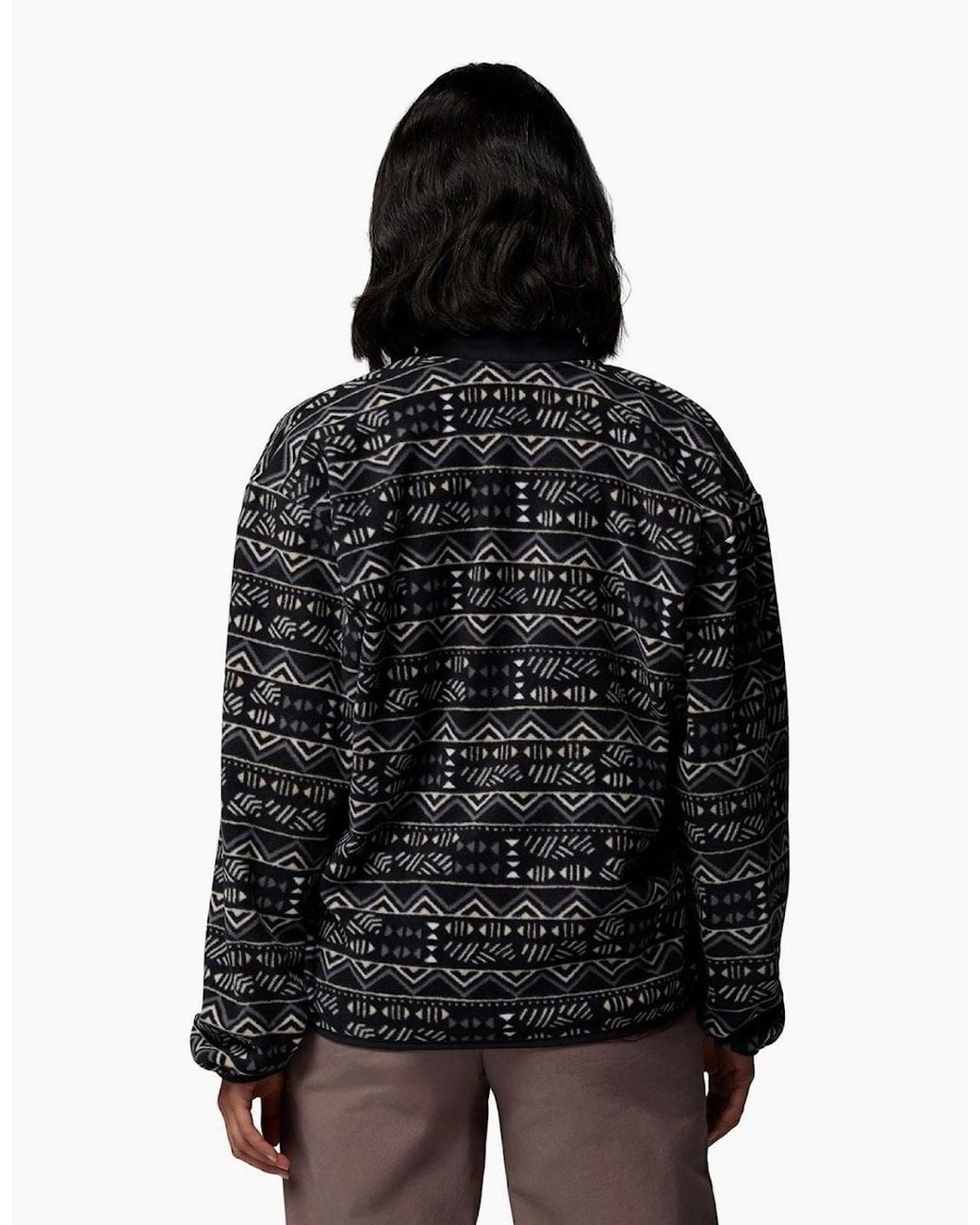 Columbia Black Sequoia Grove Printed Half Zip Polyester Fleece Pullover