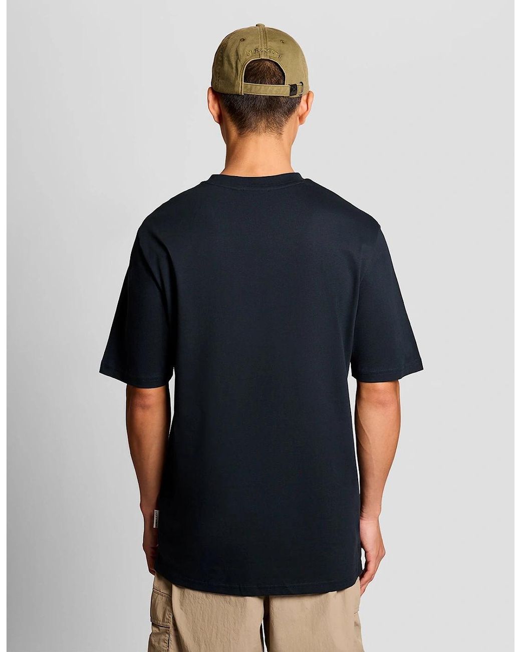 Lyle & Scott Blue Chest Graphic T-Shirt for men