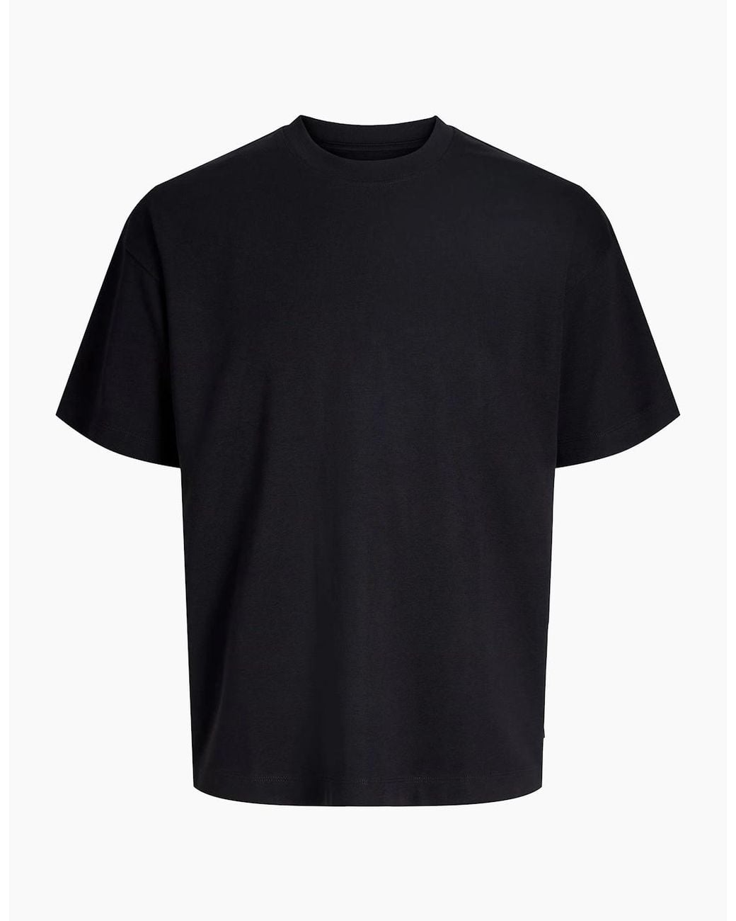 Jack & Jones Black Jjebarron T-Shirt Ss Crew Neck for men