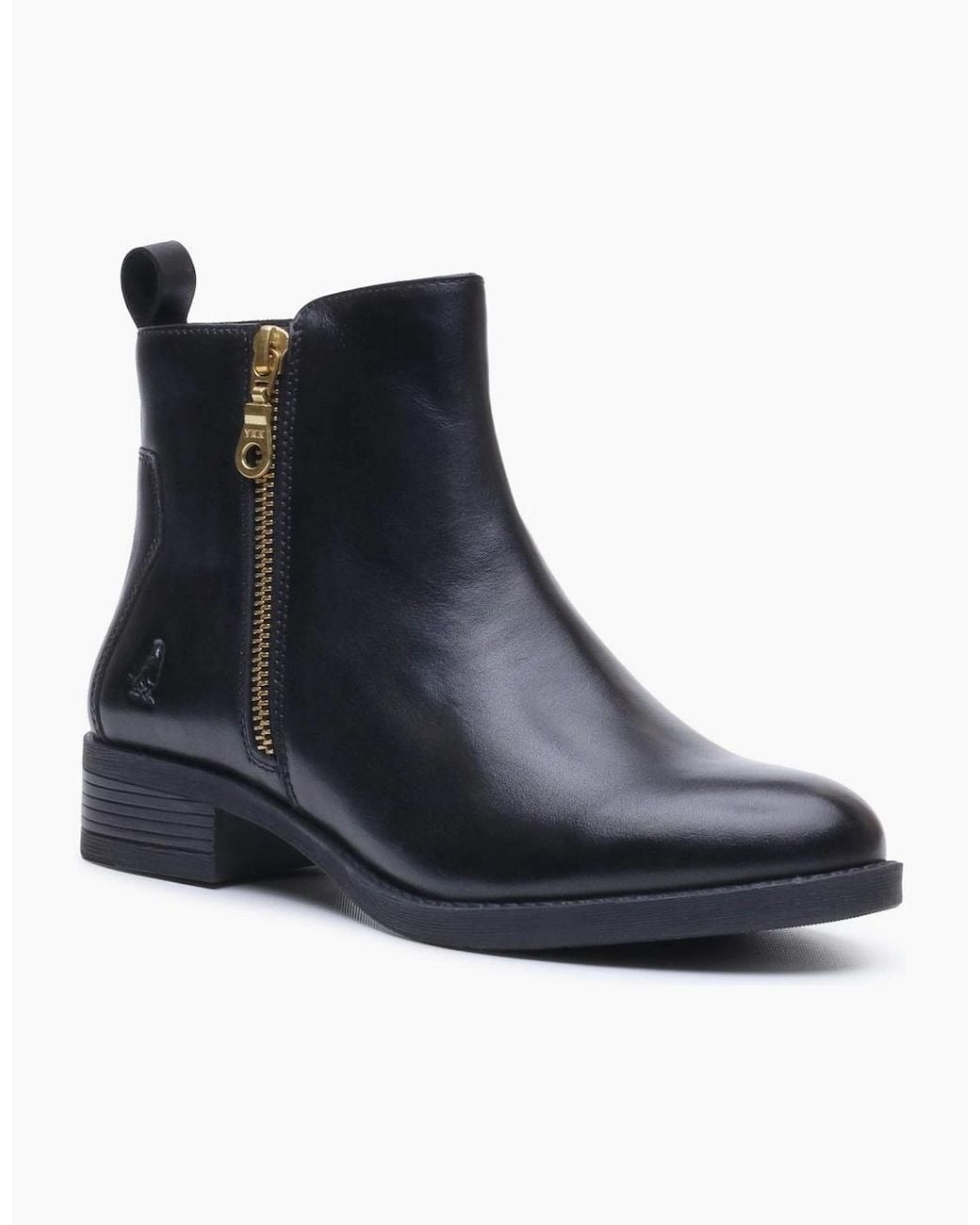 Hush Puppies Blue Perry Zip Ankle Boots
