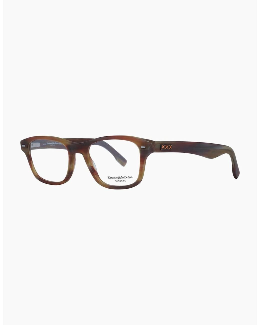 Zegna Brown Optical Frame Zc5013 53 064 for men