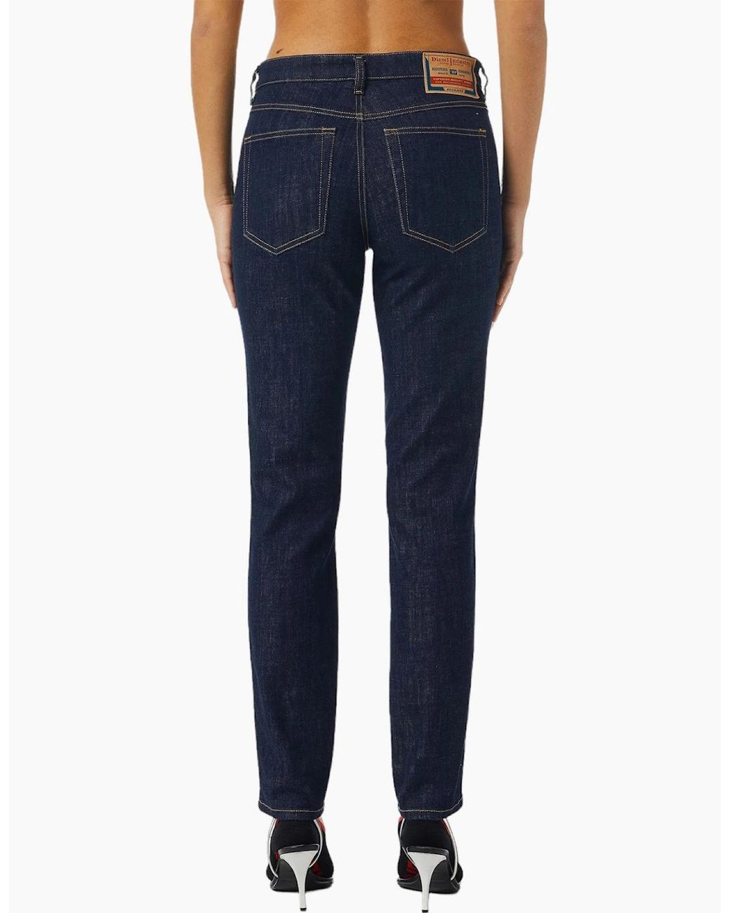 DIESEL Blue 2015 Babhila Z9C17 Denim Jeans Skinny Fit Mid Waist Dark New