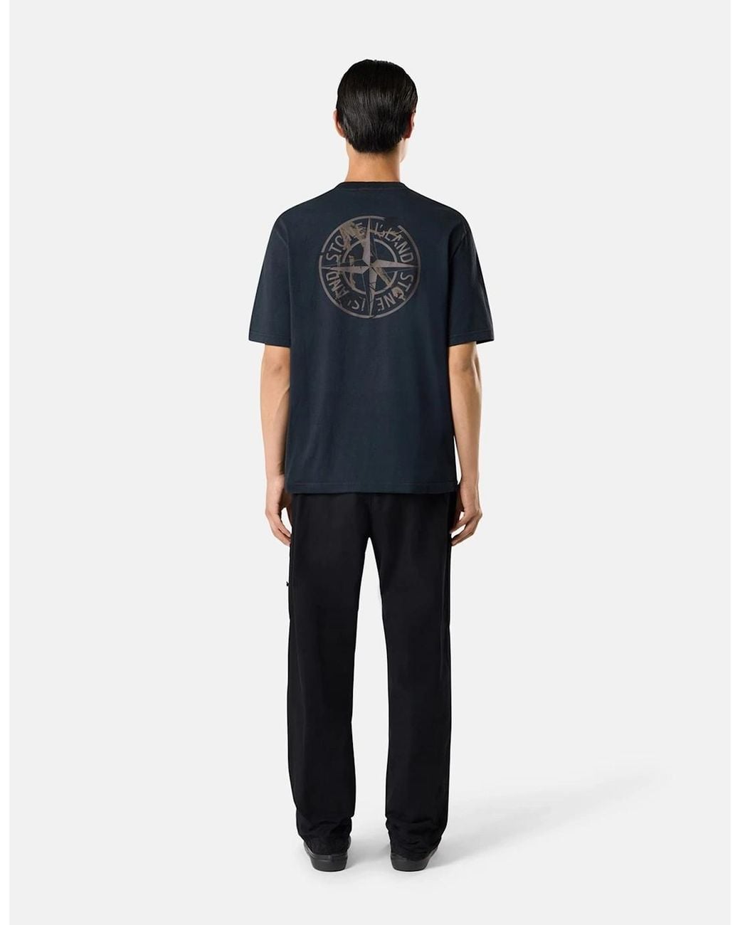 Stone Island Blue Branded 2100001 T Shirt for men