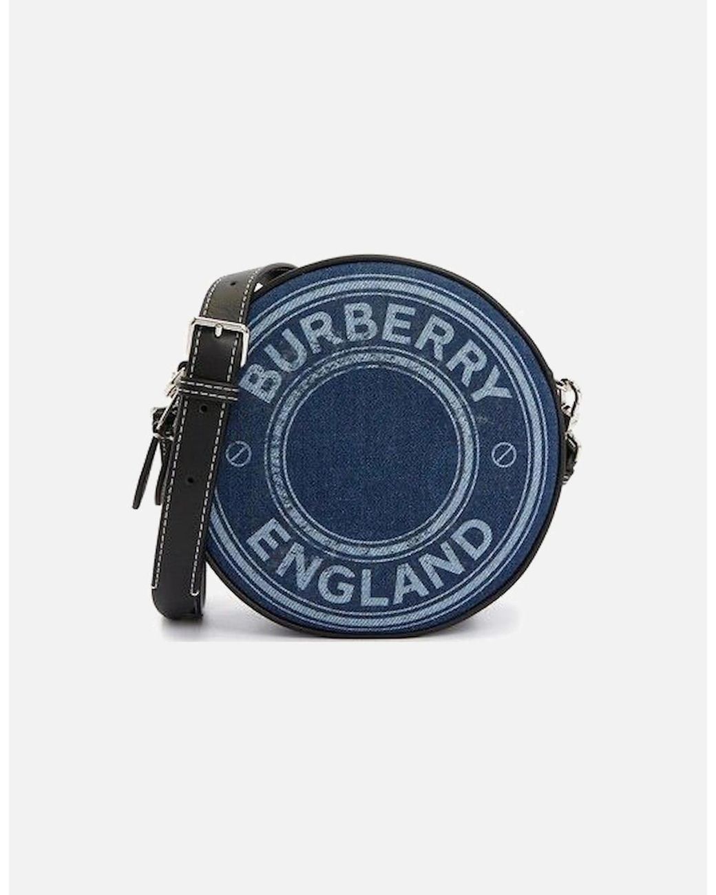 Burberry Blue Mini Louise Round Denim Crossbody Bag
