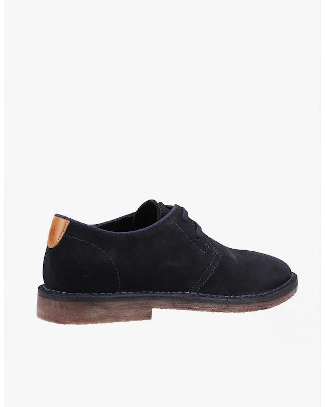 Hush Puppies Black Scout Suede Leather Derby Shoes for men