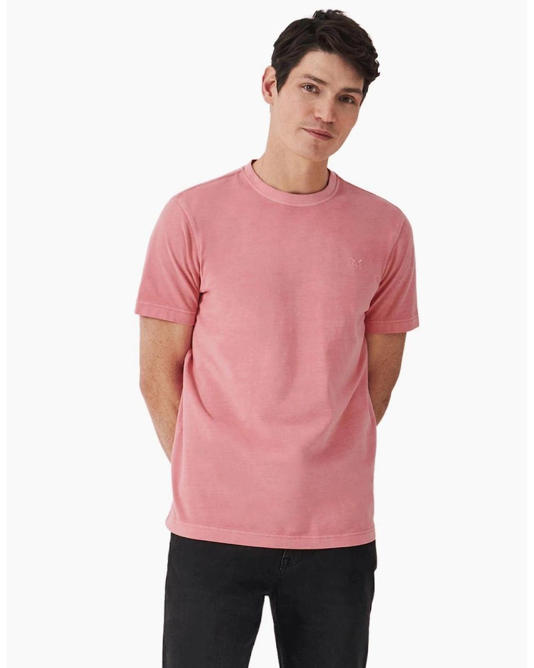 Crew Pink Garment Dye T-Shirt for men