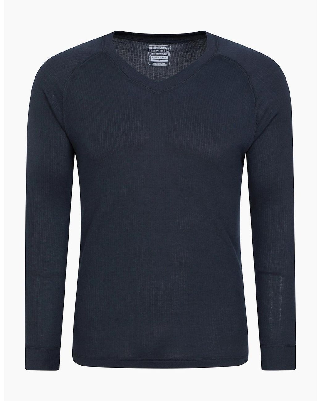 Mountain Warehouse Gray Talus V Neck Thermal Top for men